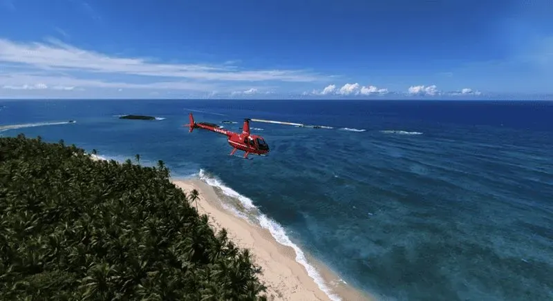 San Juan: private island helicopter tour
