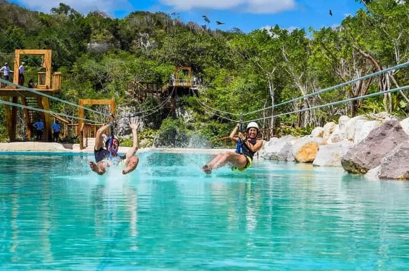 Punta Cana: Entrance to Scape Park for the cenote, ziplines and caves