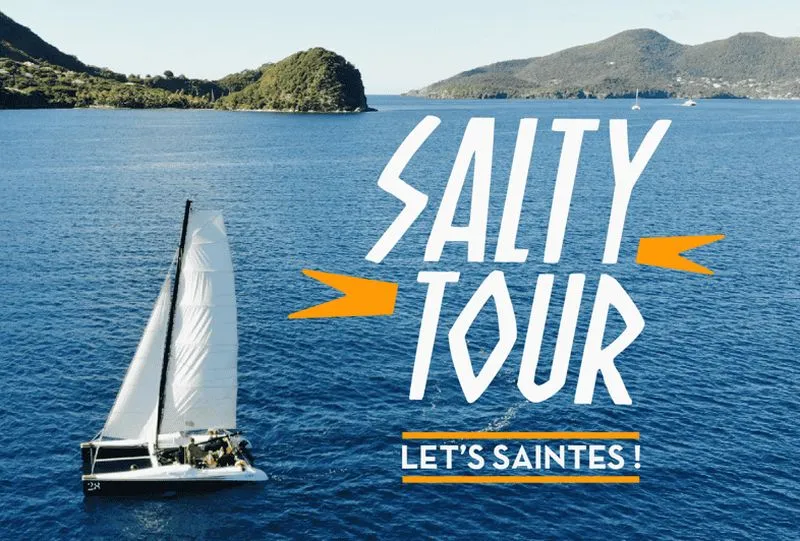 Discovering Les Saintes by CATAMARAN — music, turtles, beach and aperitif!