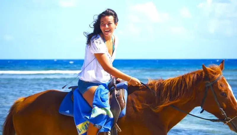 From Falmouth: Horseback Ride and Swim on the Beach