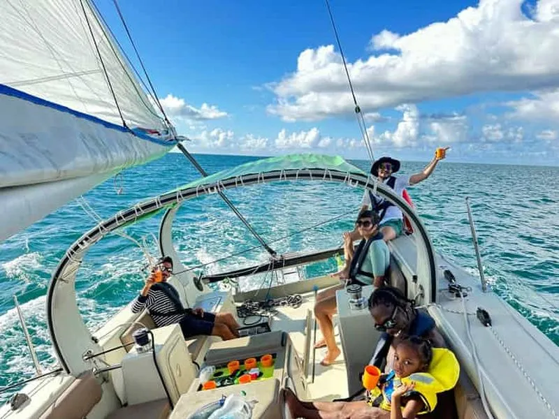Half-Day Sailing with a Stopover in the Guadeloupe Lagoon
