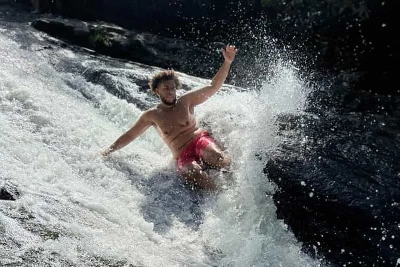 San Juan: El Yunque water slides and waterfalls excursion with snacks
