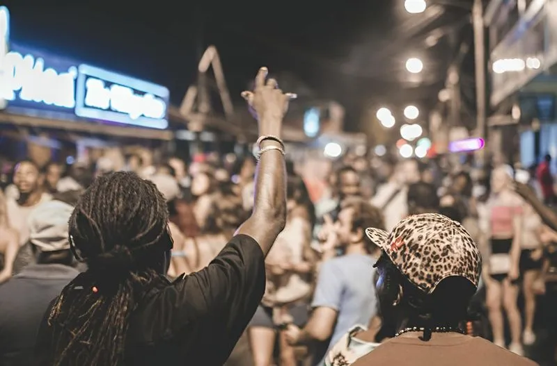 Street party in St. Lucia with private transportation