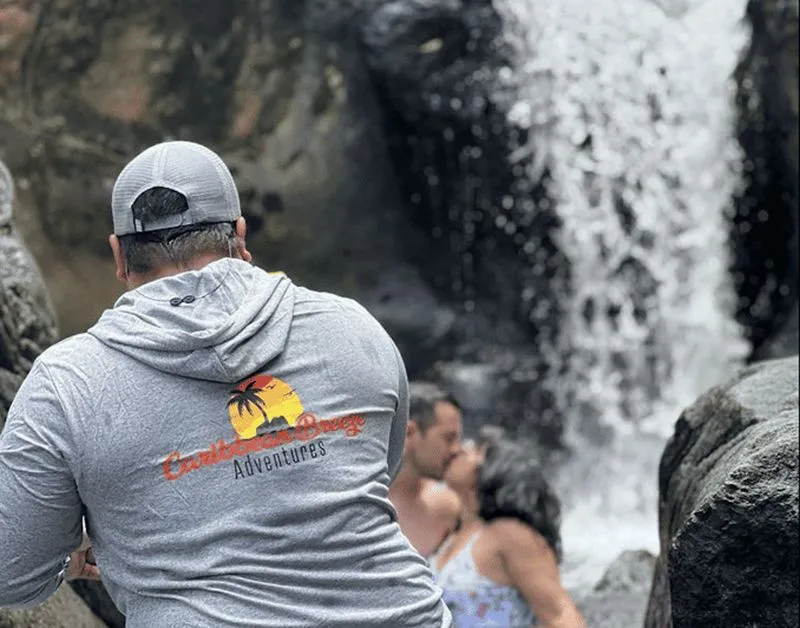 Water slides and beach at El Yunque, with transfer